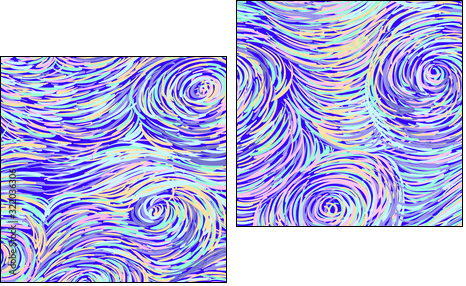 Hand drawn seamless background in impressionism style. Soft colors, perfect seamless texture - Obraz dwuczęściowy, Dyptyk