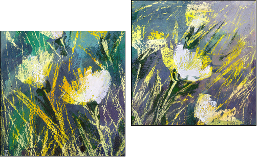 Wild flowers  - Obraz dwuczęściowy, Dyptyk