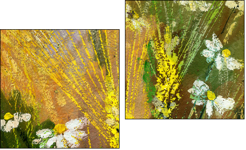 Wild flowers  - Obraz dwuczęściowy, Dyptyk
