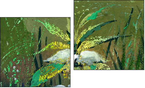 Wild flower  - Obraz dwuczęściowy, Dyptyk