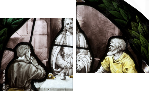 Last supper stained glass  - Obraz dwuczęściowy, Dyptyk