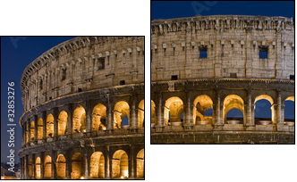 Koloseum o zmierzchu- Rzym
 - Obraz dwuczęściowy, Dyptyk