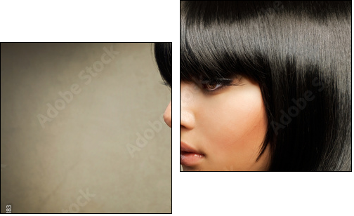 Beautiful Brunette. Egyptian Style. Hairstyle  - Obraz dwuczęściowy, Dyptyk
