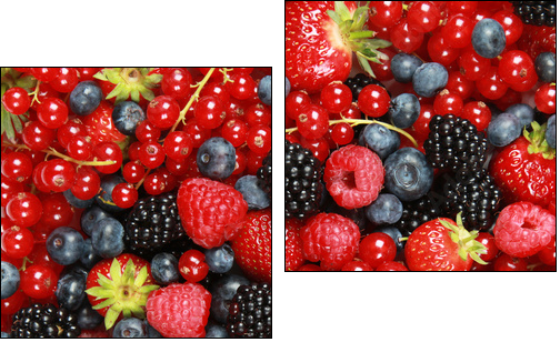 Kosz pełen owoców- smaki lata - Obraz dwuczęściowy, Dyptyk