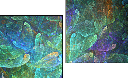 Rafa koralowa – abstrakcja w kolorach oceanu
 - Obraz dwuczęściowy, Dyptyk