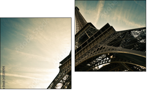 Paryska wycieczka – zoom na Wieżę Eiffela
 - Obraz dwuczęściowy, Dyptyk