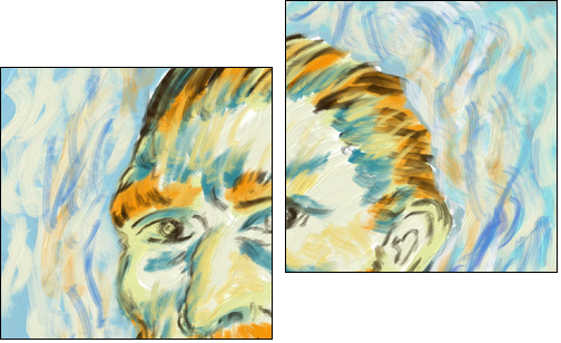 Cute Van Gogh Painting in Adobe Fresco - Obraz dwuczęściowy, Dyptyk
