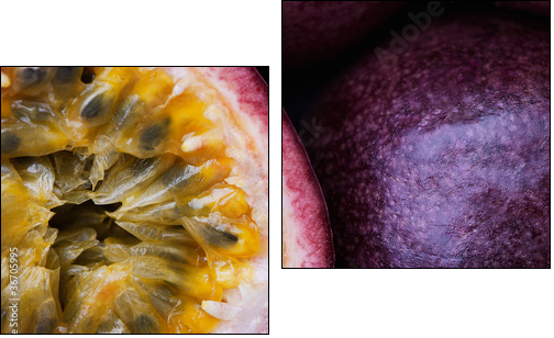 Marakuja - owocowa namiętność smaku - Obraz dwuczęściowy, Dyptyk