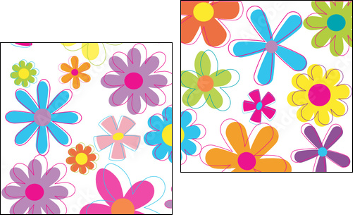 Kwiaty kolorami malowane
 - Obraz dwuczęściowy, Dyptyk