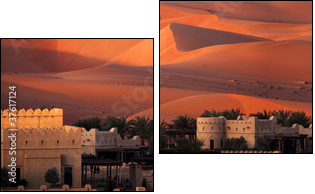 Pustynia Abu Dabi w tle
 - Obraz dwuczęściowy, Dyptyk