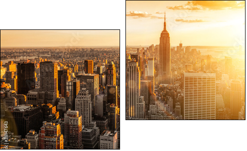 Nowy Jork w nowych oczach - Obraz dwuczęściowy, Dyptyk