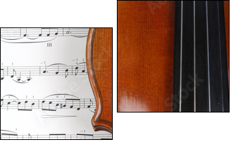Geige mit Noten  - Obraz dwuczęściowy, Dyptyk