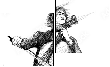 violoncellist  - Obraz dwuczęściowy, Dyptyk