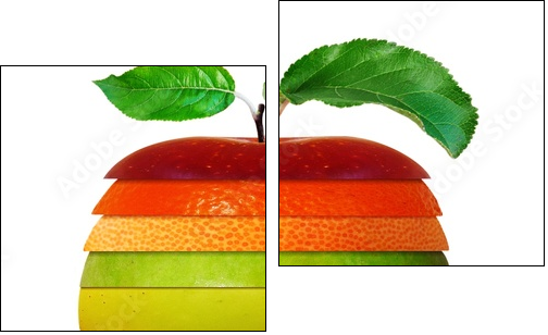 Owoc o wielu smakach - kolorowa kompozycja - Obraz dwuczęściowy, Dyptyk