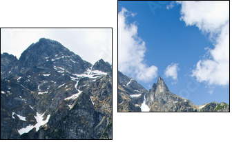 Polish Tatra mountains Morskie Oko lake  - Obraz dwuczęściowy, Dyptyk
