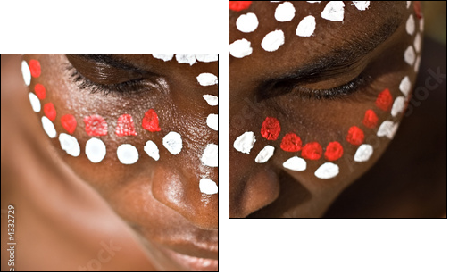Kolory Afryki – makijaż plemienny
 - Obraz dwuczęściowy, Dyptyk