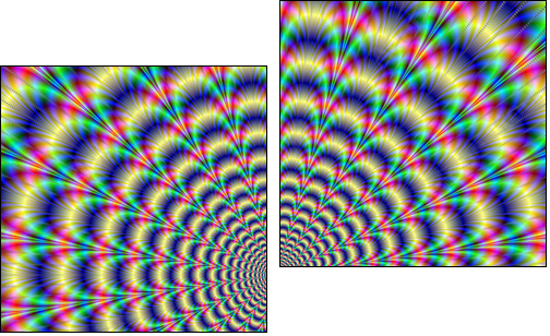 Psychedelic Pulse  - Obraz dwuczęściowy, Dyptyk