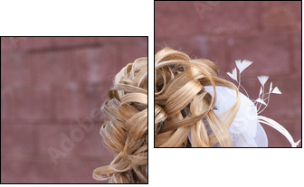 Back view of elegant wedding  - Obraz dwuczęściowy, Dyptyk