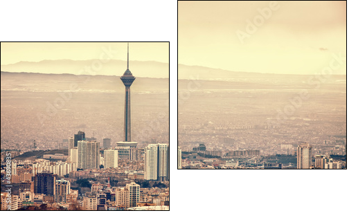 Tehran Skyline  - Obraz dwuczęściowy, Dyptyk
