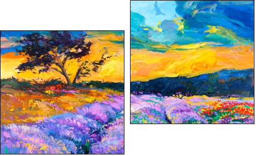 Landscape  - Obraz dwuczęściowy, Dyptyk