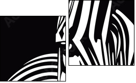 zebra  - Obraz dwuczęściowy, Dyptyk