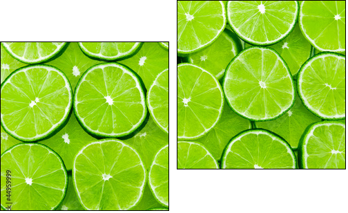 Kwaśna zieleń limonki  - Obraz dwuczęściowy, Dyptyk