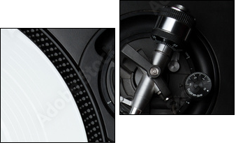 Professional turntable for a DJ  - Obraz dwuczęściowy, Dyptyk