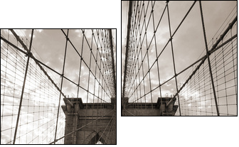 Most Brookliński w sepii 
 - Obraz dwuczęściowy, Dyptyk