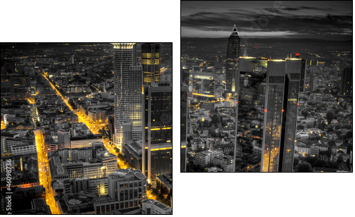 sommernacht in frankfurt  - Obraz dwuczęściowy, Dyptyk