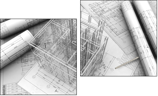 Plany budynku – architektoniczne dzieło stworzenia
 - Obraz dwuczęściowy, Dyptyk