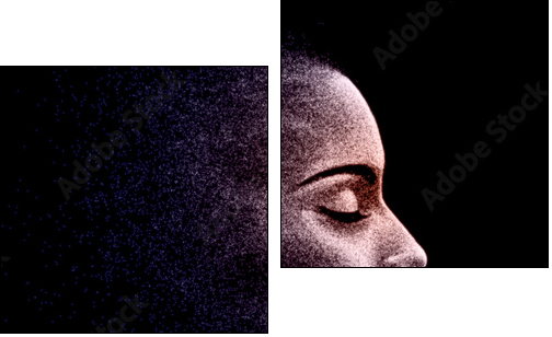face_colored_unexpanded_symbol_no_text  - Obraz dwuczęściowy, Dyptyk
