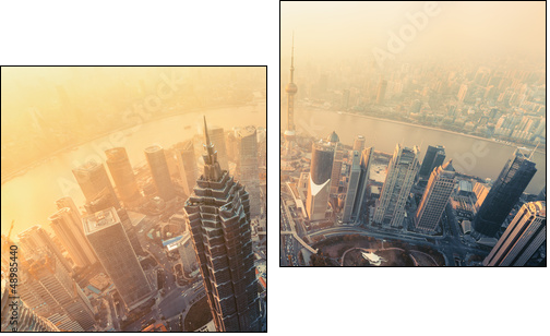 Shanghai skyline  - Obraz dwuczęściowy, Dyptyk