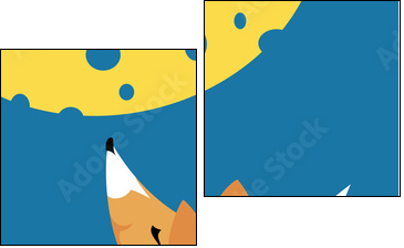 Fable of the fox and the cheese  - Obraz dwuczęściowy, Dyptyk