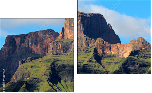 Drakensberg mountains, Royal Natal National Park,  - Obraz dwuczęściowy, Dyptyk