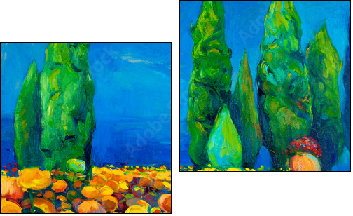 Landscape  - Obraz dwuczęściowy, Dyptyk