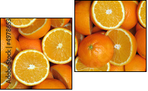 Pomarańczowa dusza słodkich owoców - Obraz dwuczęściowy, Dyptyk