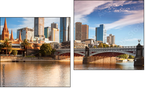 Melbourne skyline from Southbank  - Obraz dwuczęściowy, Dyptyk