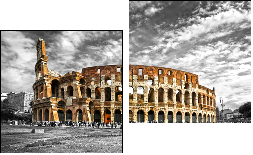 The Majestic Coliseum, Rome, Italy.  - Obraz dwuczęściowy, Dyptyk