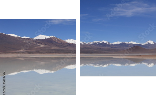 Laguna Verde Bolivien  - Obraz dwuczęściowy, Dyptyk