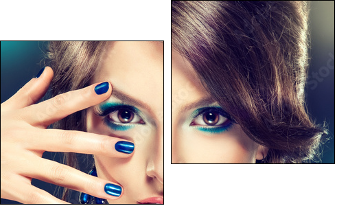 Fashion  Girl Portrait  - Obraz dwuczęściowy, Dyptyk
