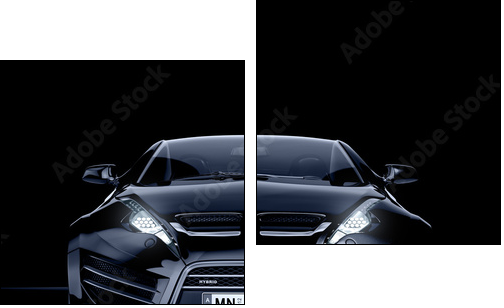 Brandless sports car  - Obraz dwuczęściowy, Dyptyk