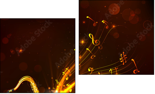 Music Tune from Saxophone  - Obraz dwuczęściowy, Dyptyk