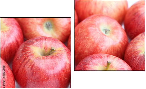 Aromatyczne owoce - soczyste jabłka - Obraz dwuczęściowy, Dyptyk