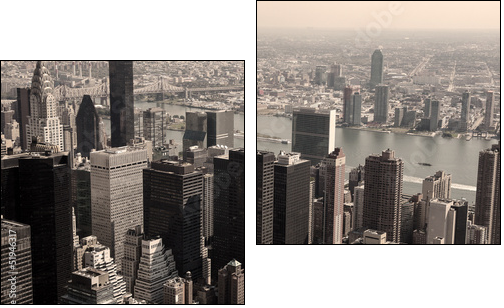 Widok na Nowy Jork – sepia
 - Obraz dwuczęściowy, Dyptyk