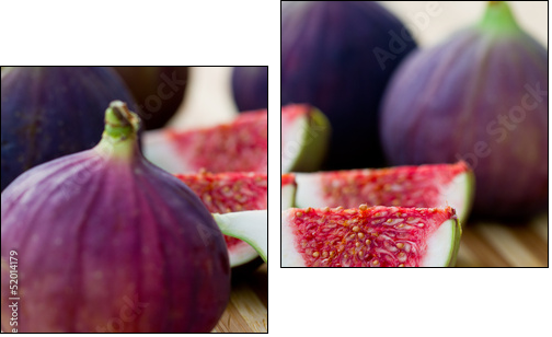 Ripe Fig Fruits  - Obraz dwuczęściowy, Dyptyk