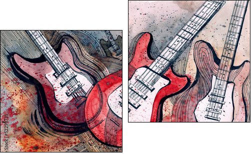 guitar music  - Obraz dwuczęściowy, Dyptyk
