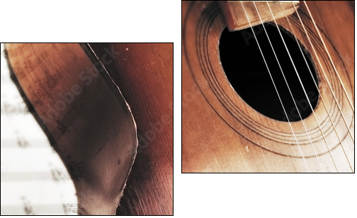 Acoustic guitar  - Obraz dwuczęściowy, Dyptyk