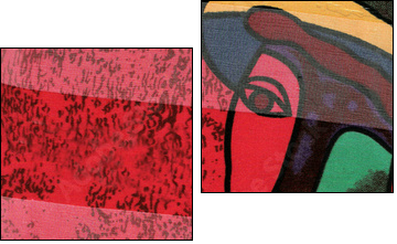 Visage à la Picasso. - Obraz dwuczęściowy, Dyptyk