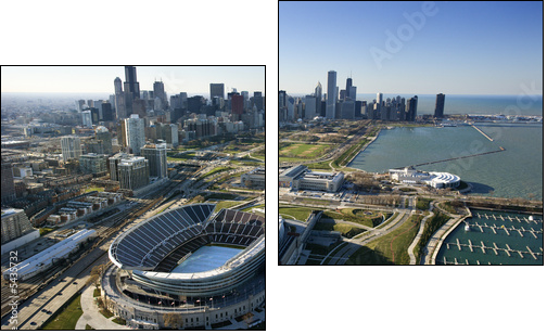 Chicago z wysokiej perspektywy
 - Obraz dwuczęściowy, Dyptyk