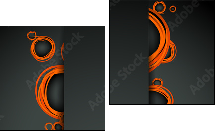 Vector abstract background with bubbles element.  - Obraz dwuczęściowy, Dyptyk